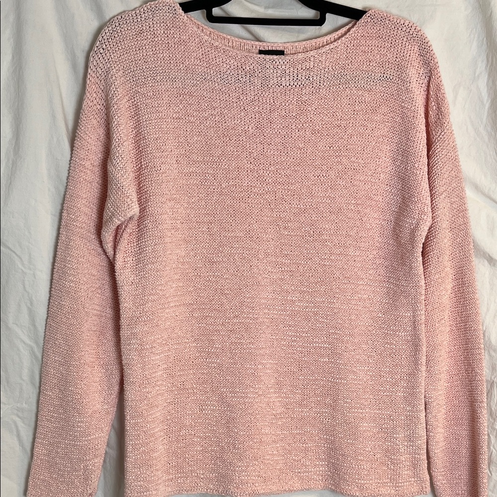 Eileen Fisher Vintage Tape Yarn Sweater Cotton/Nylon Size Large